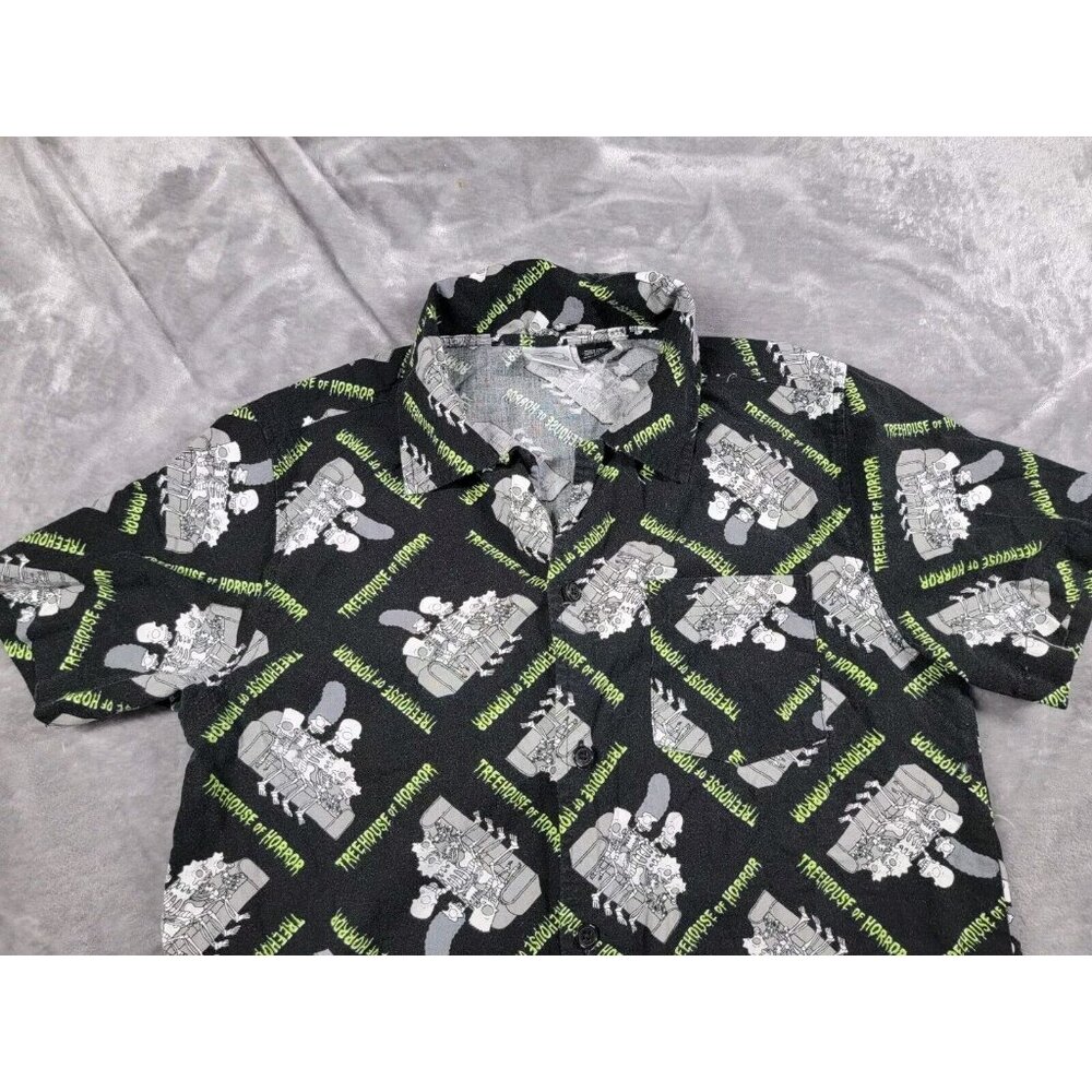 Lunchbox‎ The Simpsons Treehouse of Horror Men's XS Button up shirt Black
